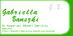 gabriella banszki business card