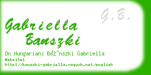 gabriella banszki business card